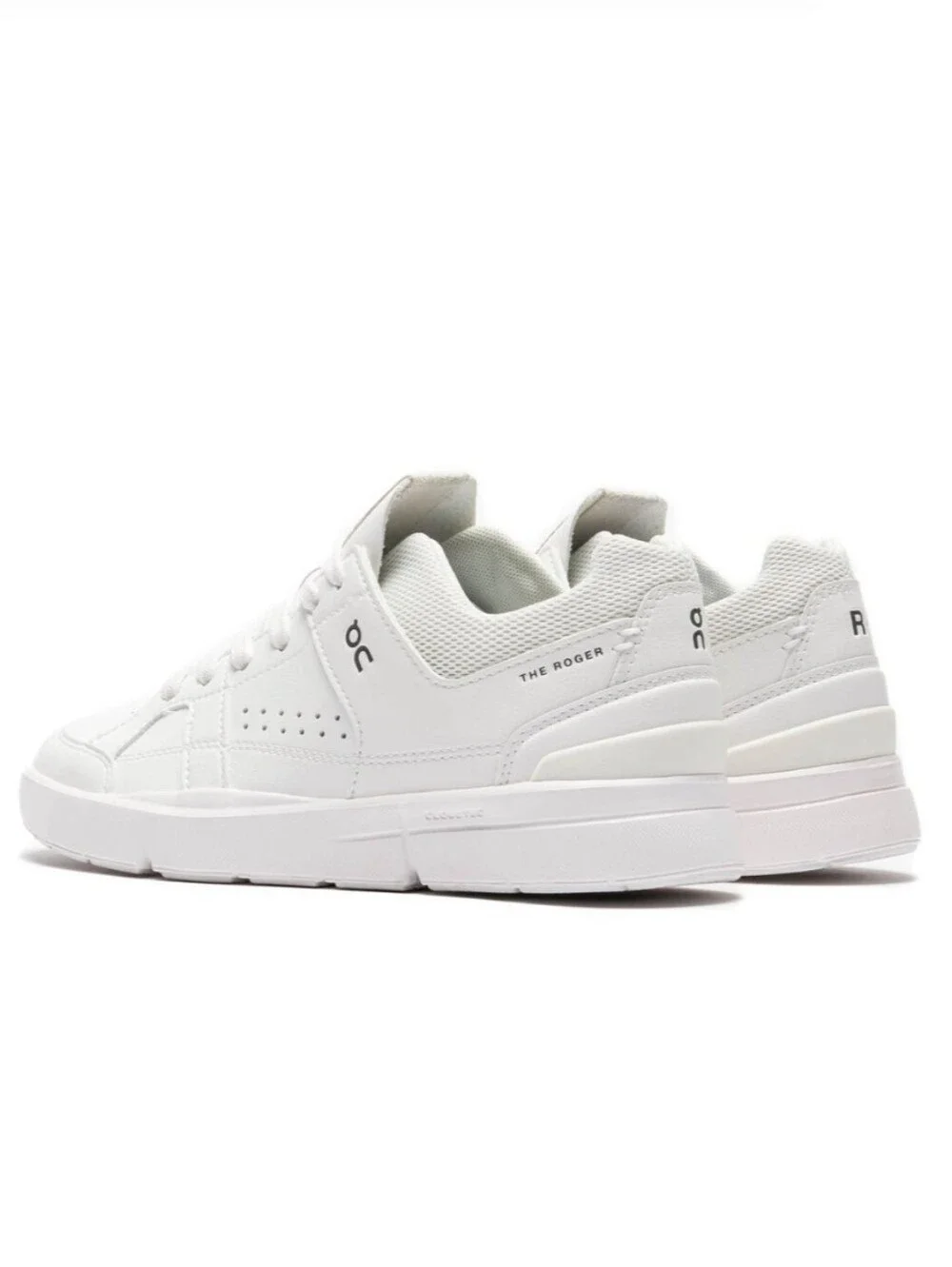 Size 6-On The Roger Clubhouse Women's All White Sneakers Logo 48.99429